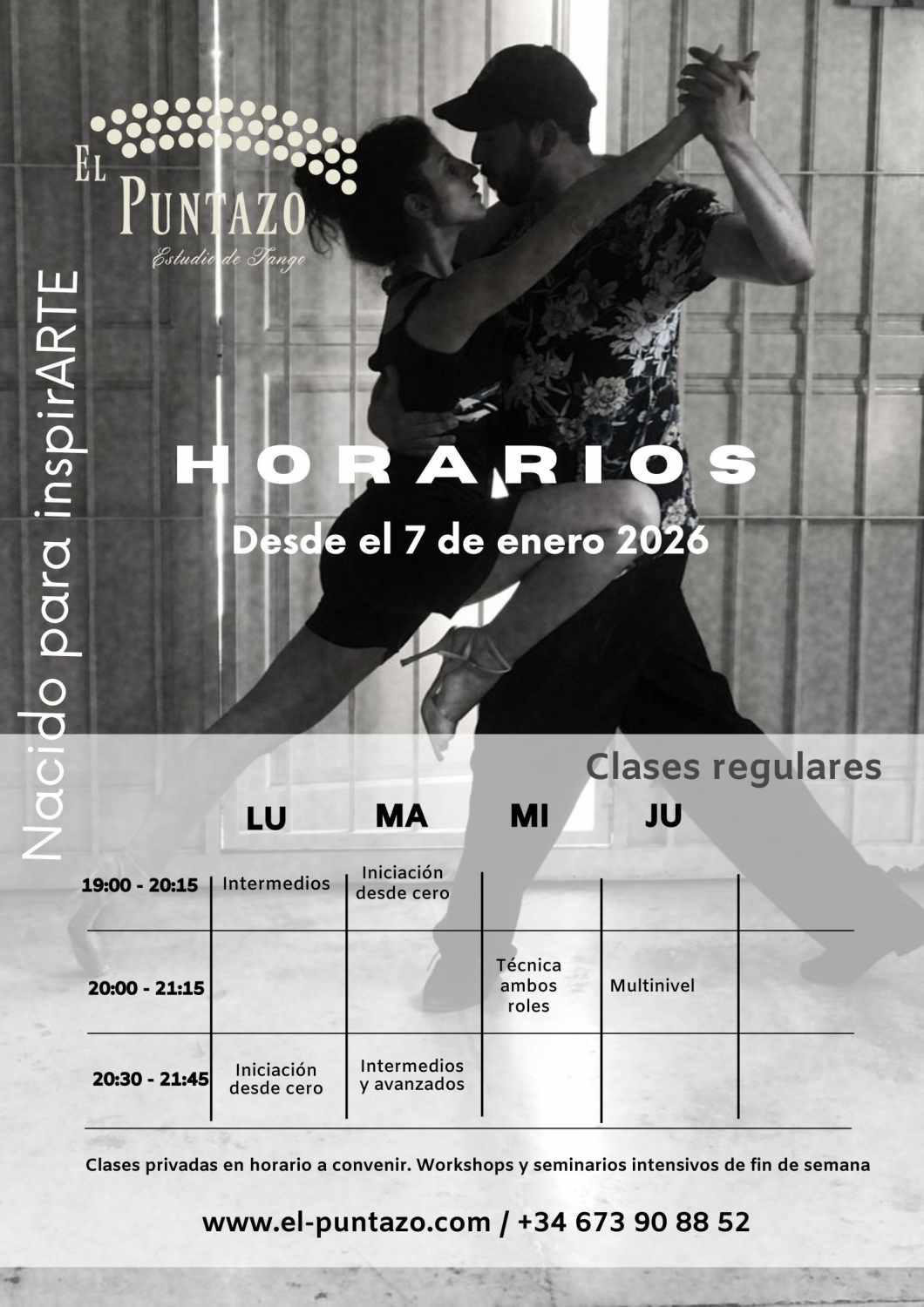 horarios clases de tango