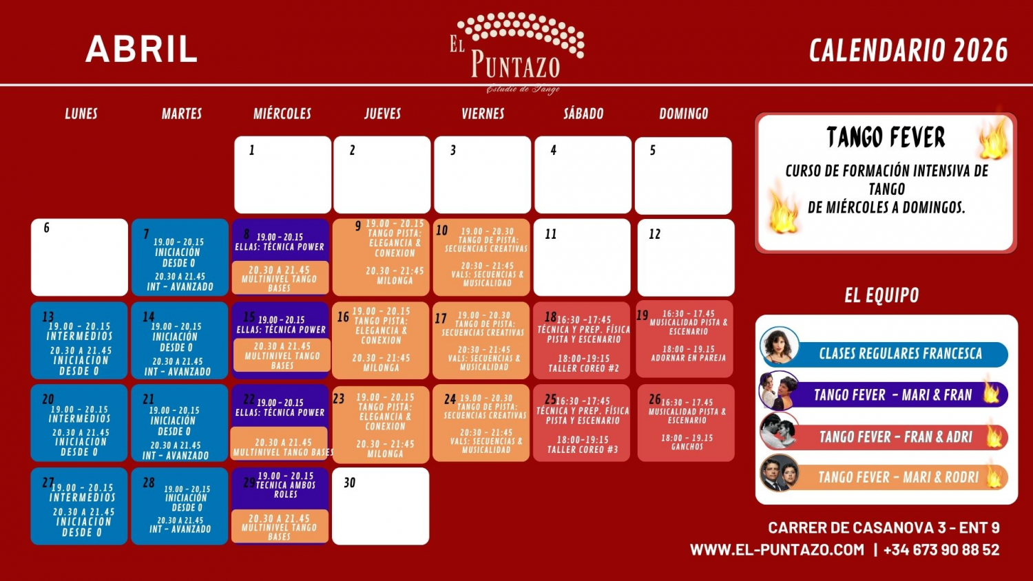 horarios clases de tango horarios clases de tango